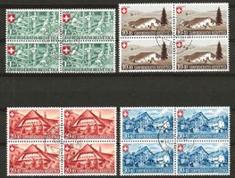 1945 : Pro Patria Serie im Viererblock, KP 200.--