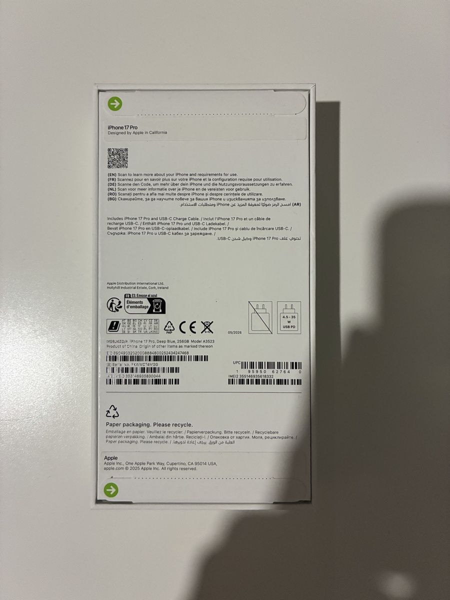 Apple Handys / Smartphones: iPhone 17 Pro (890 auf tutti.ch) – Neu und originalverpackt aus Spreitenbach von vg713 1