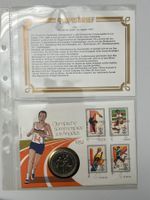 Gedenkbrief Olympiade Los Angeles 1984 mit Münze Isle of Man