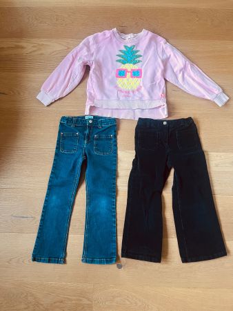 Super schönes Mädchen Kleiderpaket, Hosen Gr. 116, Pullover
