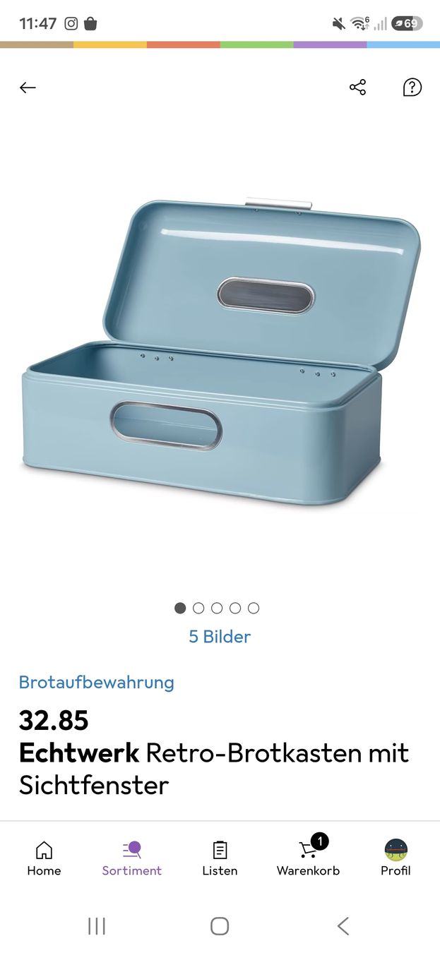 Recipients et similaires: Echtwerk Retro Brotkasten Blau – Neuf avec emballage d'origine à Schaan par lau_qqk7 7