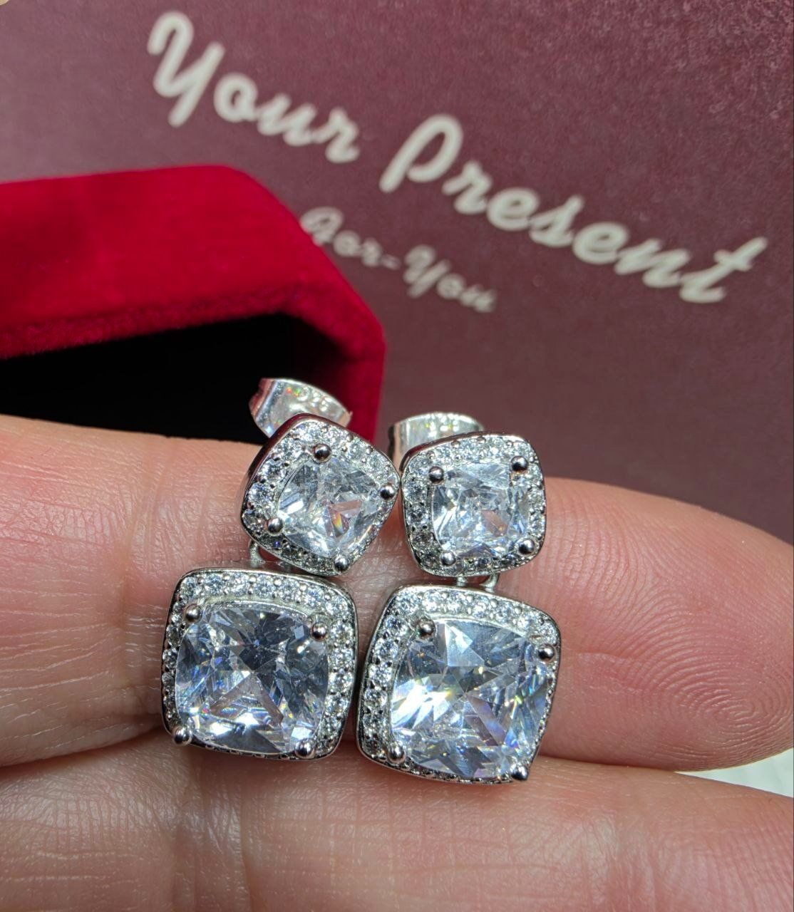 Orecchini pendenti & Orecchini a lobo: Boucles d'oreille argent avec zircons – Nuovo e nell'imballaggio originale da Reconvilier venduto da Tsma67 4