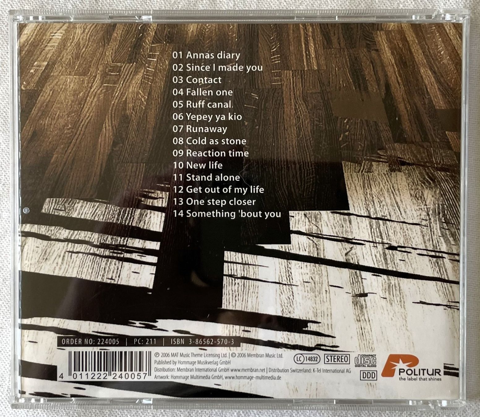 CD: Adam – Contact - CD - 2008 - First Press – Usato da Uster venduto da Zardodel 2