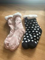 Kuschelsocken 2 Paar, Schwarz und pink, Wintersocken