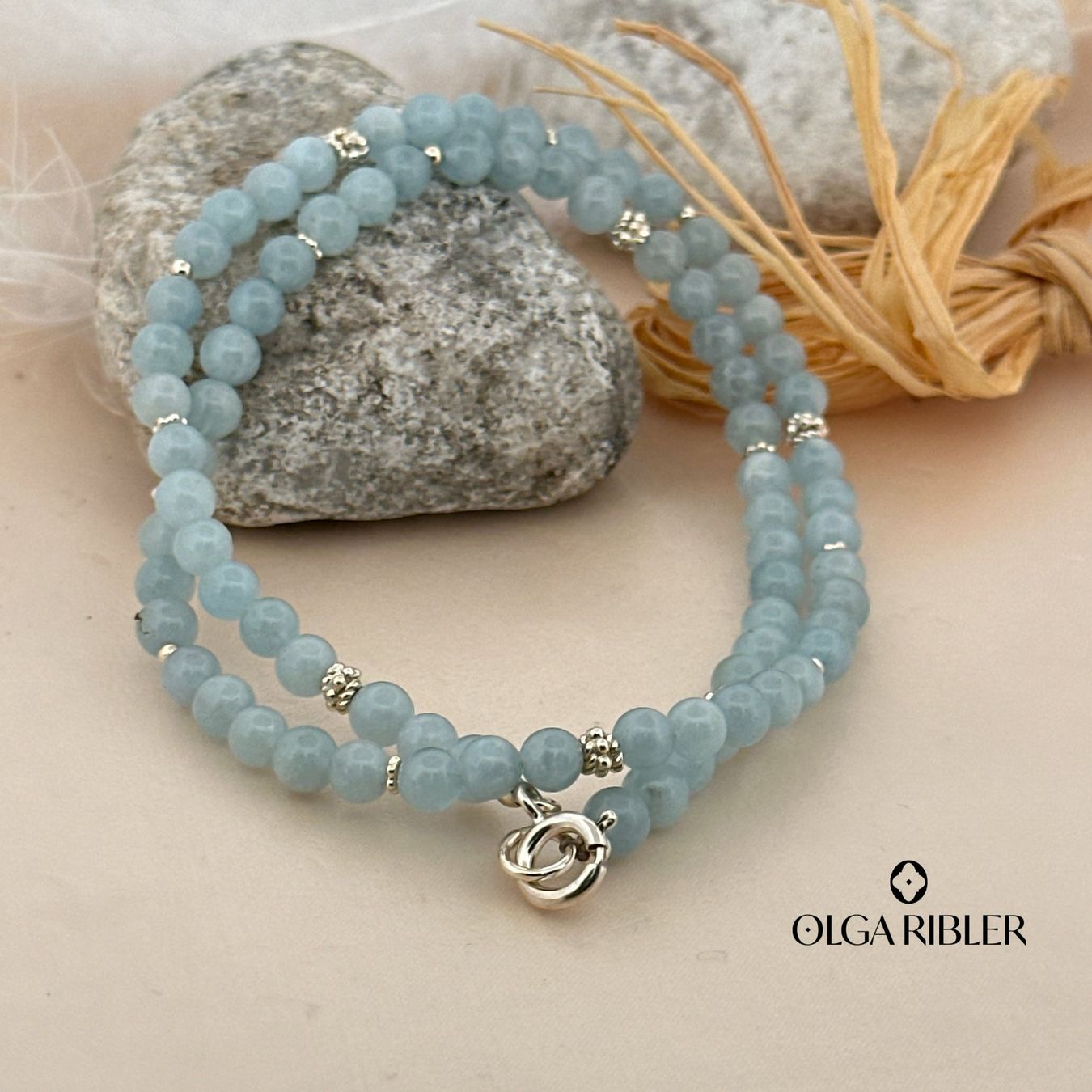 Olga Ribler Catenine: Collier Aquamarin, Silber - 44 cm – Nuovo (secondo la descrizione) da Luzern venduto da byolgaribleroutlet 5