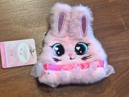 Portemonnaie Kaninchen Plüsch rosa mit Anhänger neu