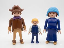 Playmobil, viktorianische Bäuerin mit Familie