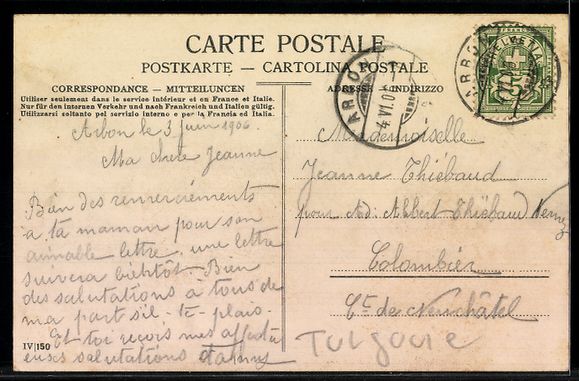 Cartoline postali: AK Arbon, Kirche und Seeufer – Usato da Berlin venduto da bartko-reher 1