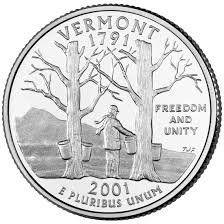 Tutti le monete: Quarter Dollar USA Vermont 2001 – Usato da Kriens venduto da TSCH1