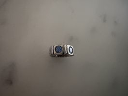 Pandora Silberring mit blauem Stein