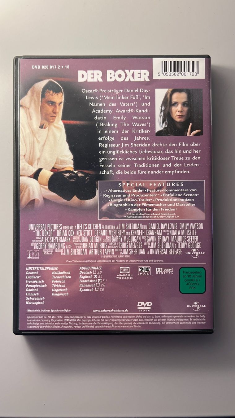Tutti i DVDs: DVD: Der Boxer mit Daniel Day-Lewis – Usato da Ottenbach venduto da luckylukeworld 1