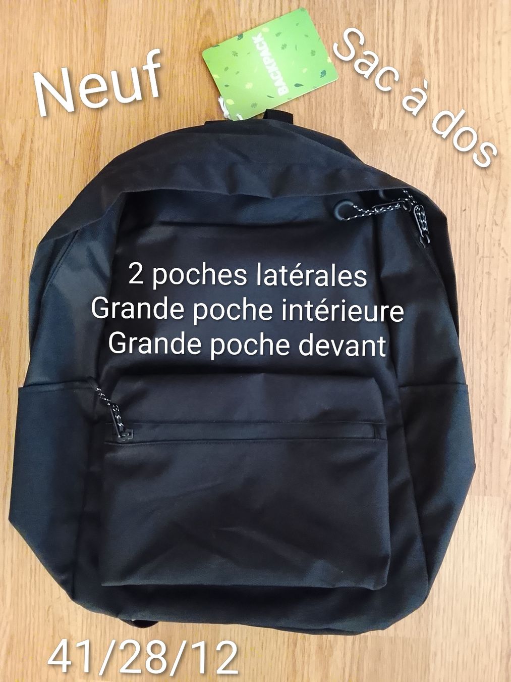 Zaini: Sac à dos noir neuf – Nuovo e nell'imballaggio originale da Couvet venduto da fat_kyl7