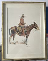 Lithographie FREDERIC REMINGTON Signiert datiert 1901