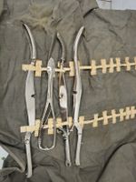 Vintage Medical Surgical Tools Set in Olive Canvas Roll