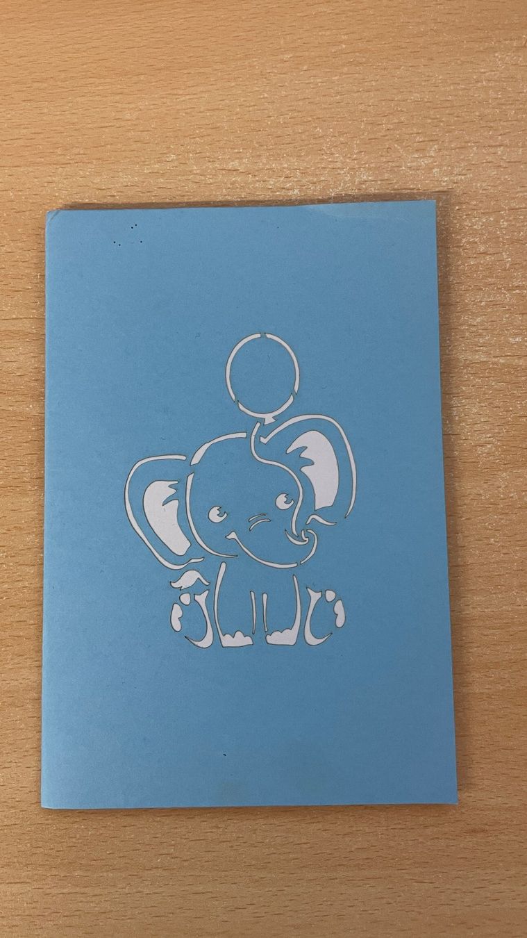 Cartoline: 3D Pop-Up Karte Elefant mit Ballonen – Nuovo (secondo la descrizione) da Glattfelden venduto da cybermaxx