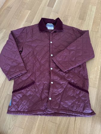 Veste matelassée bordeaux col velours