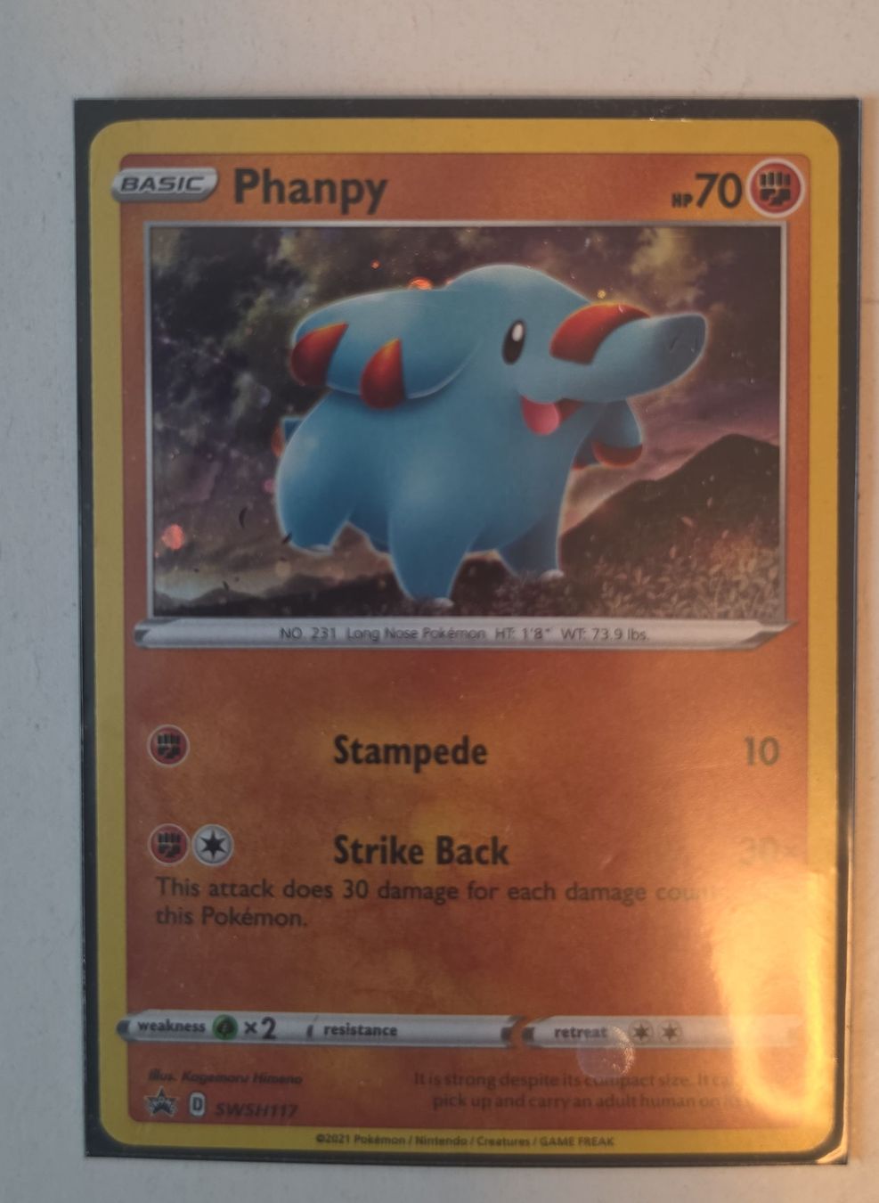 Pokémon Sammelbilder & Trading cards: Carte Pokémon Phanpy 70 PV – Gebraucht aus Losone von dar_h9gj