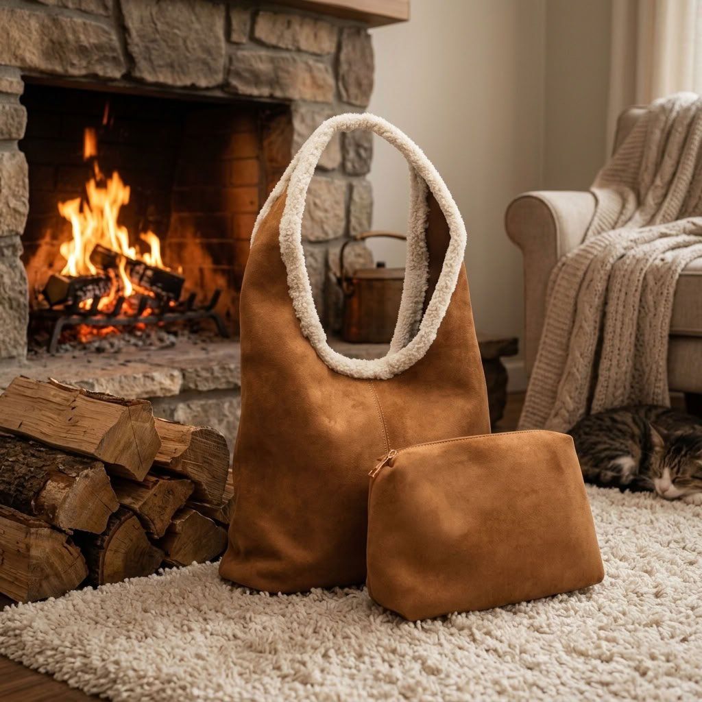 Borse da donna: Hobo-Tasche in Wildlederoptik mit Teddyfutter – Nuovo e nell'imballaggio originale da Diegten venduto da Jus_nooo 7