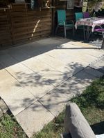 Gartenplatten Naturstein hell grau gebraucht 40x40x5