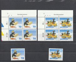CH Frankaturware Viererblöcke/ Serien alles Postfrisch** 200