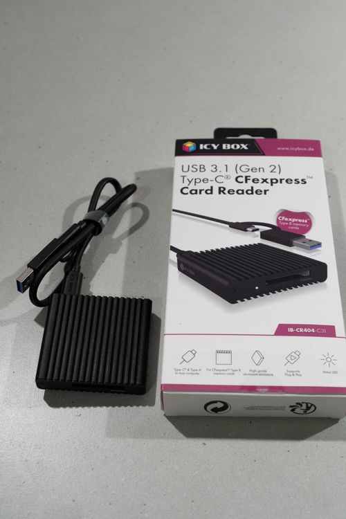 Neuer CF-ExpressCard Reader IcyBox Typ-B mit USB 3.2 (Neu (gemäss ...