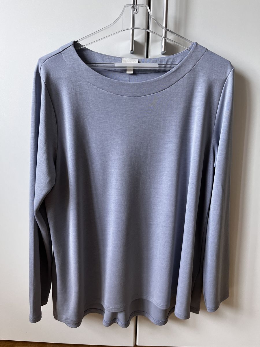 Hanro T-shirt: HANRO Langarmshirt hellblau Grösse L – Usato da Zürich venduto da Kleanthy