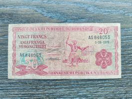 Burundi 20 Francs 1979 !!!!!!