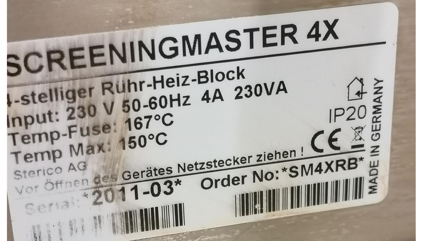 Radiatori: Screening Master 4x Rühr-Heiz-Block – Usato da Niederdorf venduto da LeptonAG_Labor 5