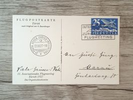 TR54 Carte postale + Timbre Suisse 1927