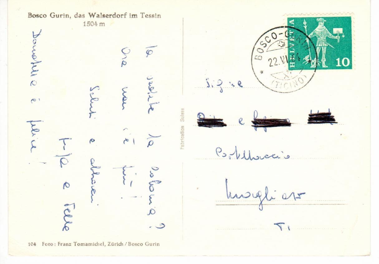 Cartes postales: Bosco Gurin – D'occasion à Wolhusen par Curver9 1