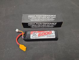 LiPo Akku 3S (11.1V) 6000mAh 50C mit XT90 Stecker (Softcase)