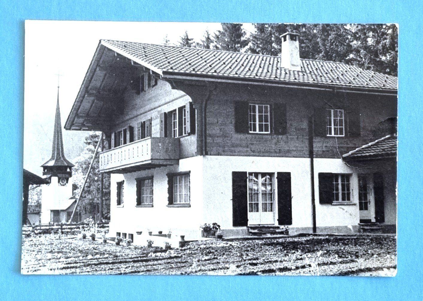Ansichtskarten: Kandersteg - Pfarrhaus und Kirche - 1965 – Gebraucht aus Rothrist von RROENK