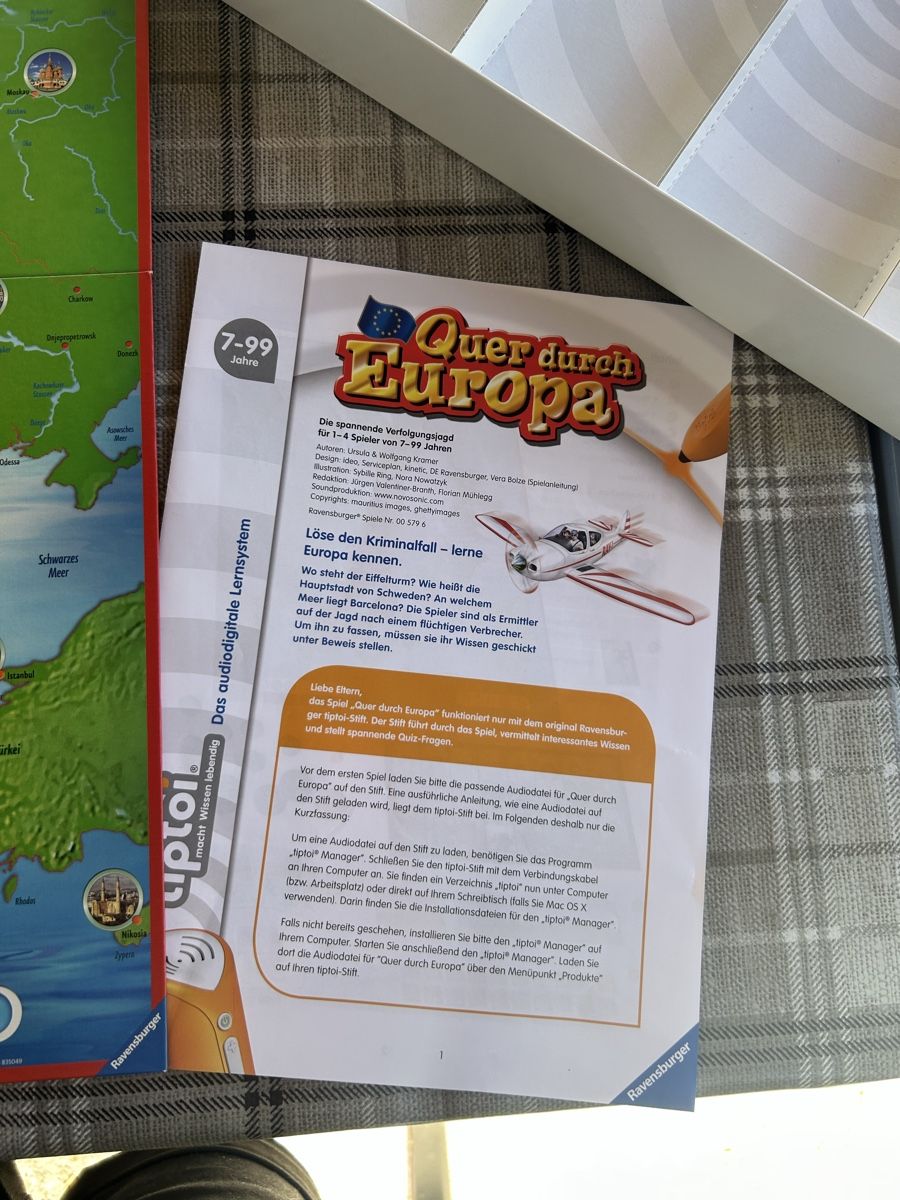 Tiptoi Giochi: Tiptoi Quer durch Europa mit Stift – Usato da Allschwil venduto da meeresperle 6