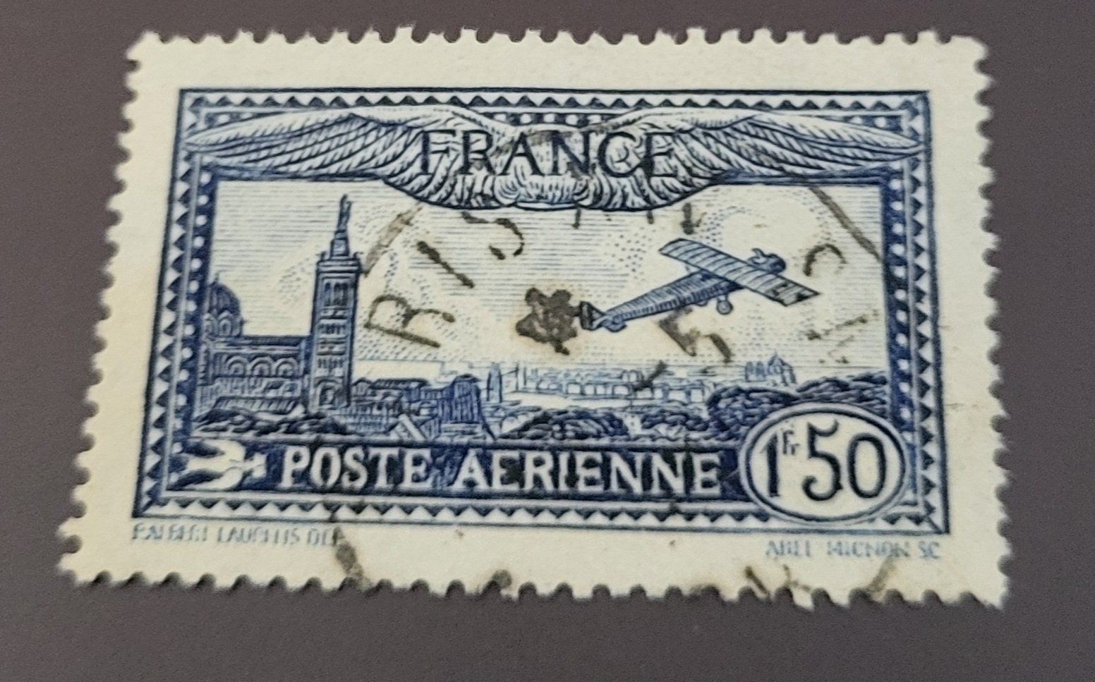 Tutti i francobolli: Frankreich 1936 Flugzeug über Marseille – Usato da St Gallen venduto da Stampsalshobby