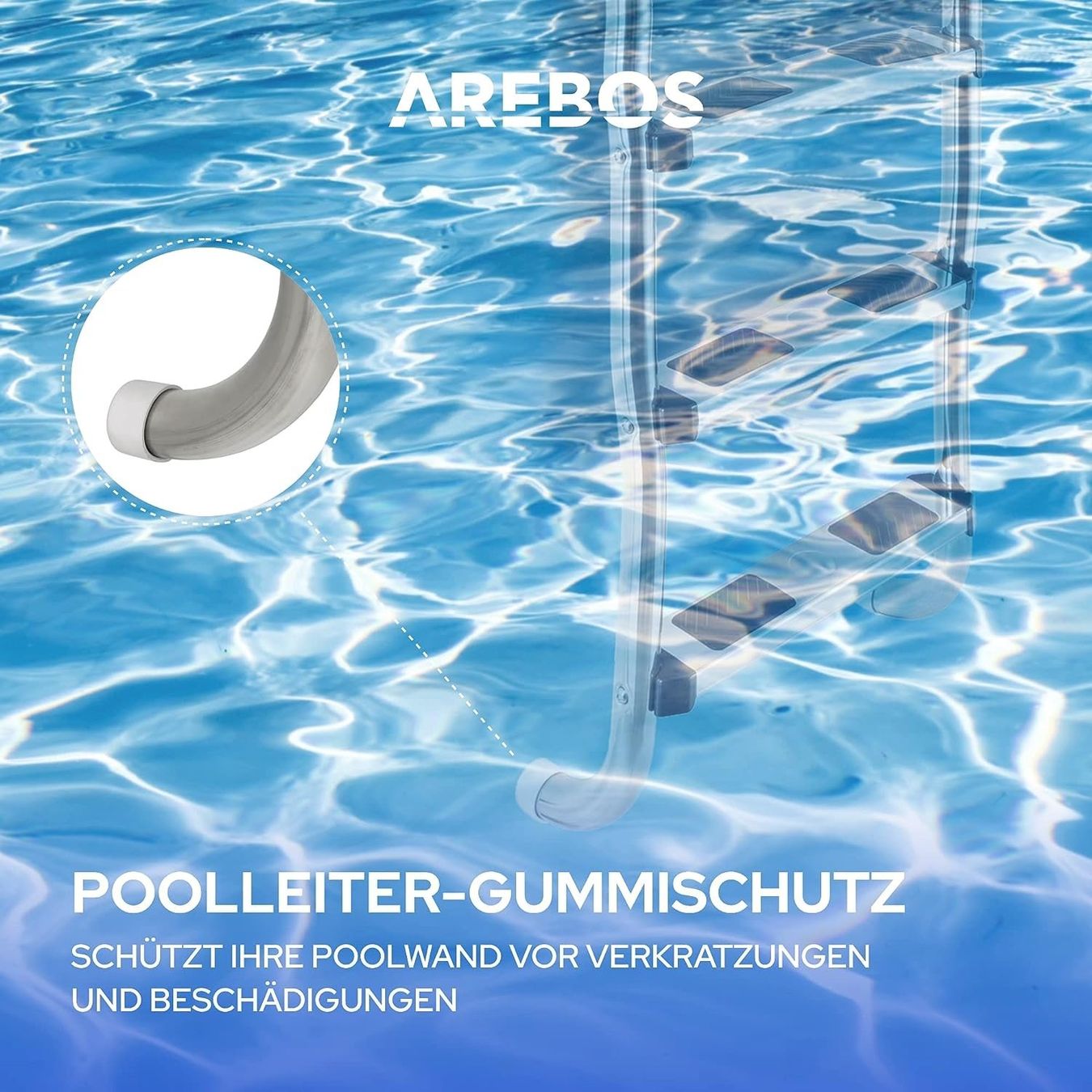 Scale: AREBOS Poolleiter 3 Stufen – Nuovo e nell'imballaggio originale da Bottighofen venduto da zaap 5