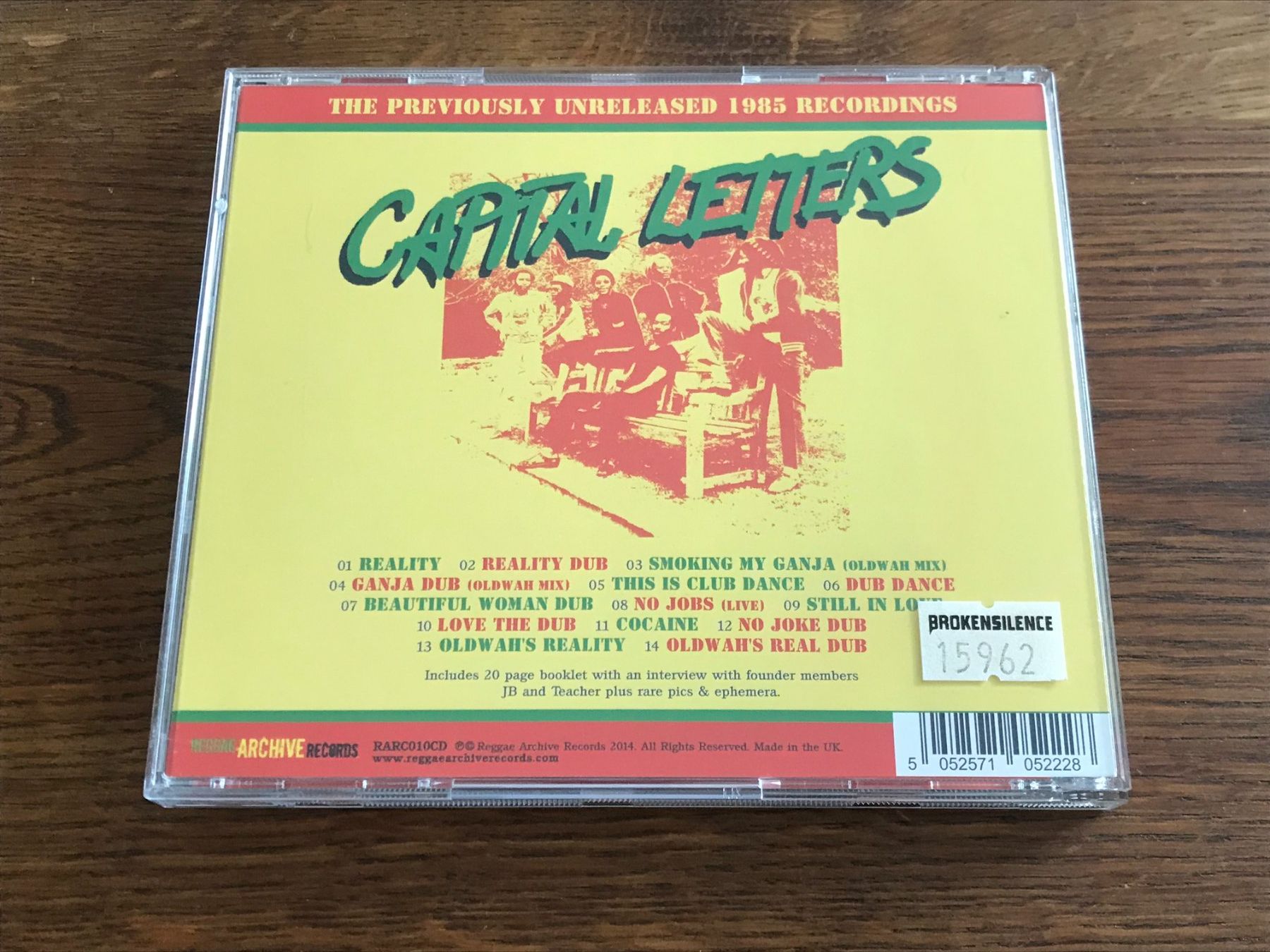 CD: CAPITAL LETTERS - Reality - Roots Reggae, Dub – Usato da Buchs AG venduto da Archie 2