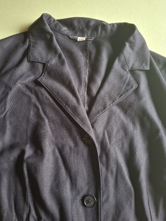 Veste légère noire courtes manches taille 44 15% lin