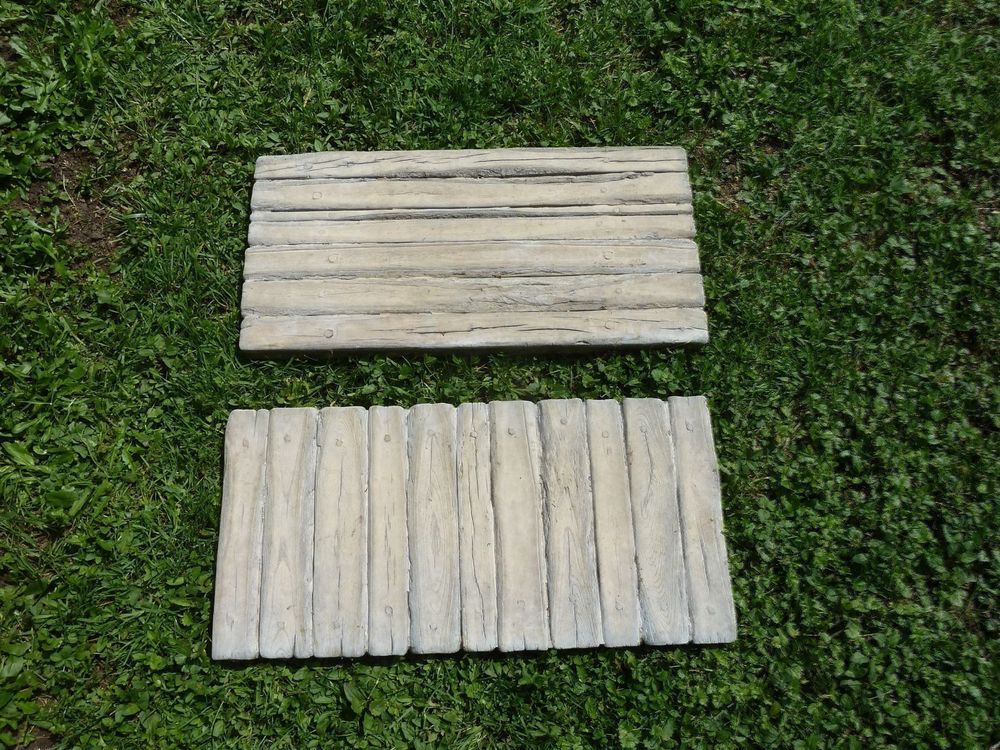 Beton Gartenplatte (V3) mit Holzstruktur Kaufen auf Ricardo