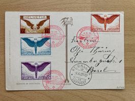 Zeppelin Flugpostkarte 1929 Schweizerflug nach St.Gallen