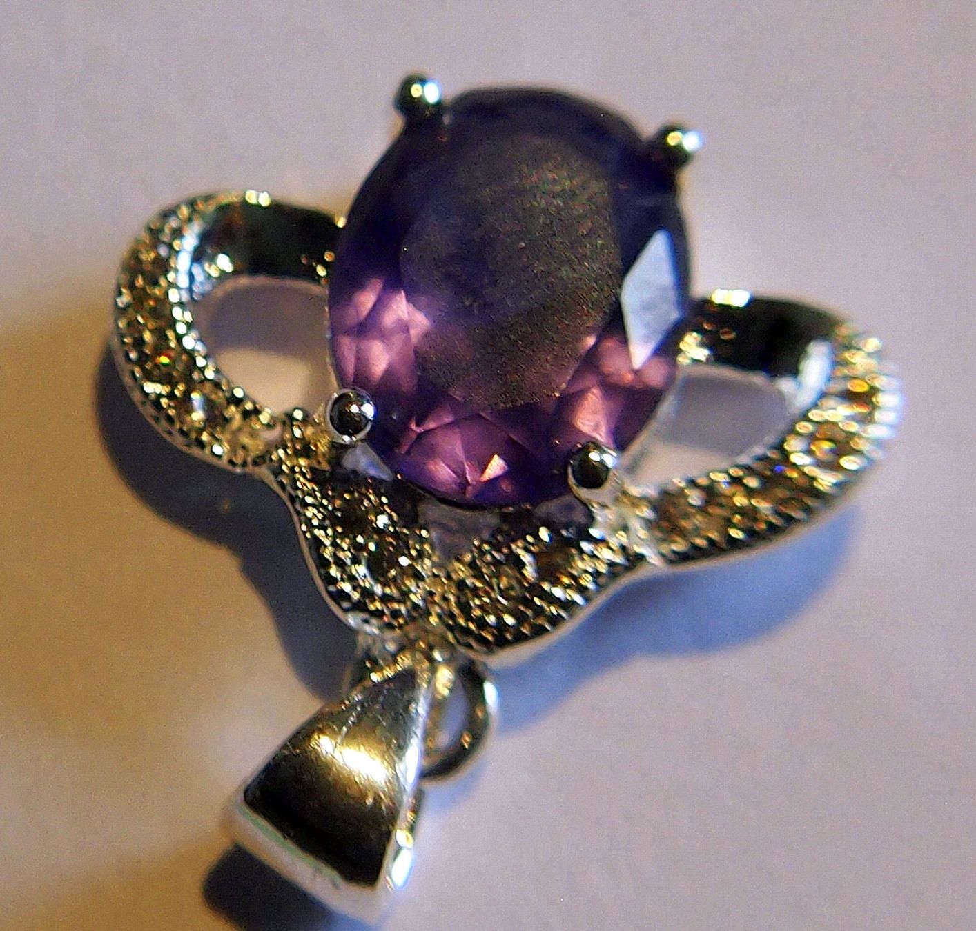 Pietre preziose: 18,55 CTS AMETHYST CRYSTAL ANHÄNGER – Nuovo e nell'imballaggio originale da Reinach BL venduto da Marblue 2