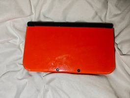 Nintendo 3DS XL orange schwarz Konsole mit Gebrauchsspuren