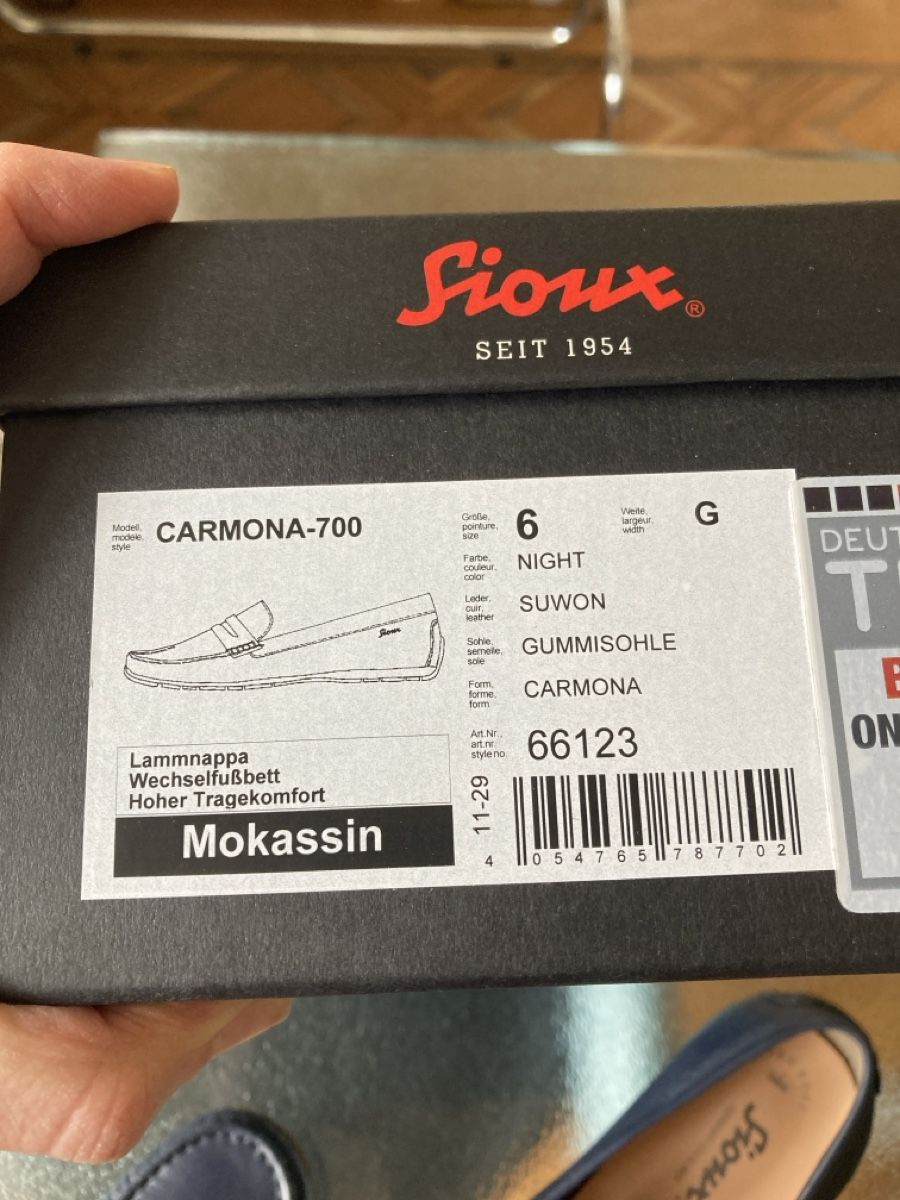 Damenschuhe: Sioux Mokassin, 40, navy, neu, super bequem! – Neu und originalverpackt aus Zürich von elegantissima 7