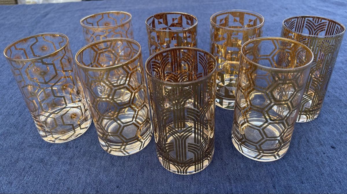 Bicchieri: Très jolis verres à eau dorés – Usato da Genève venduto da jos_fm7m