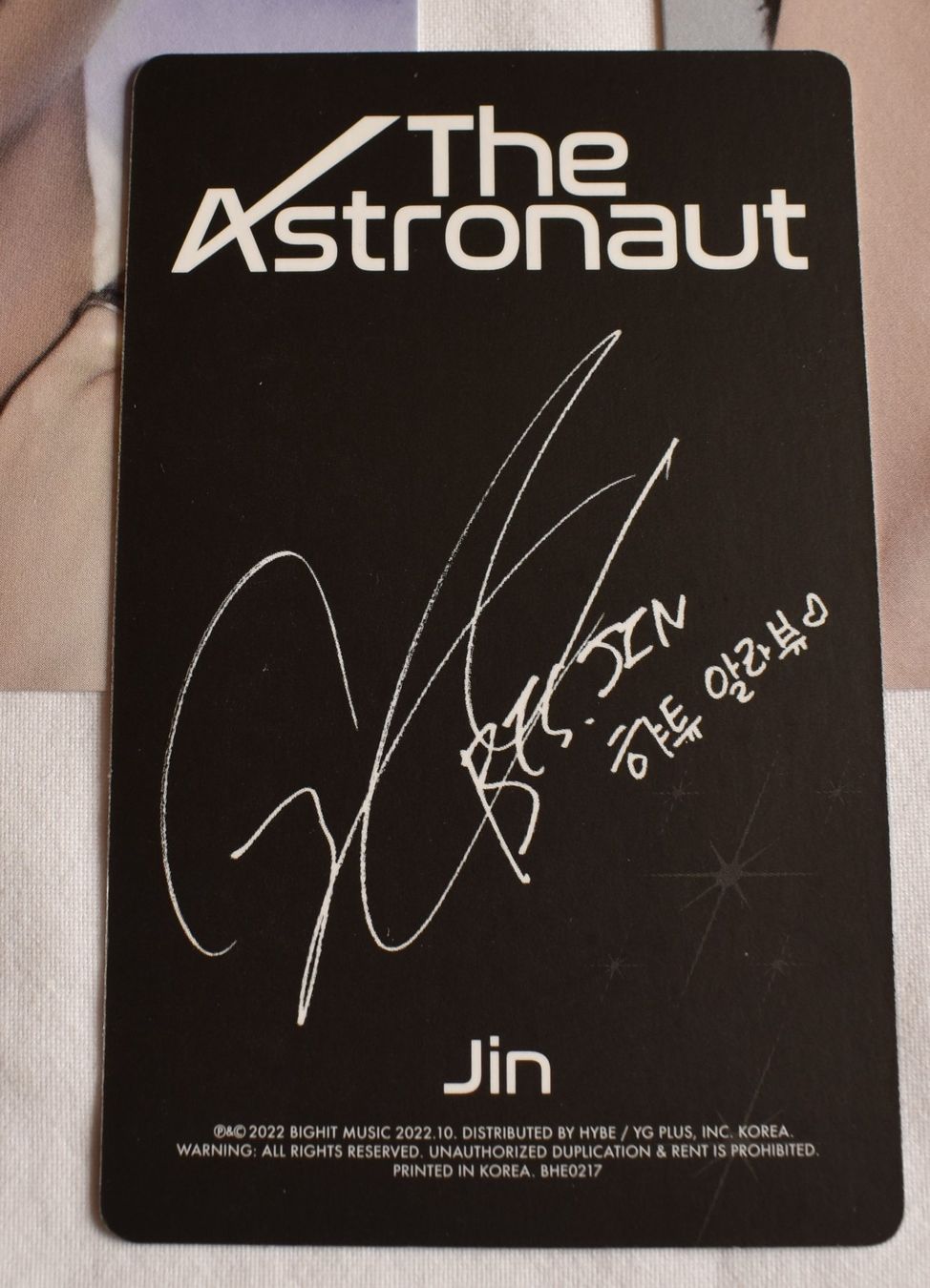 CDs: JIN ALBUM THE ASTRONAUT VERSION 01 – Gebraucht aus Luthern von Babyorange1 6