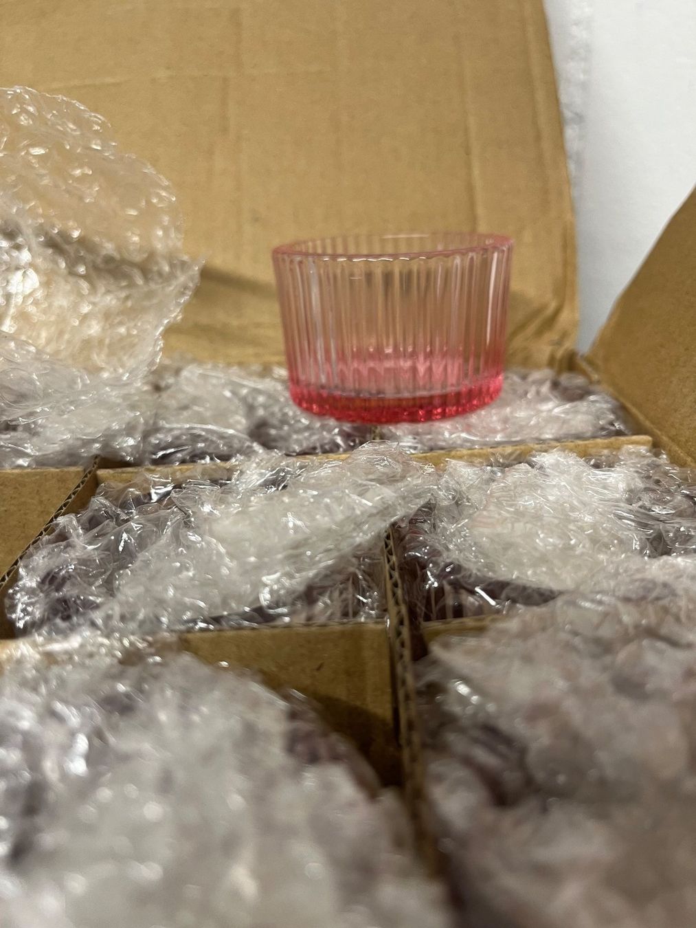 Alle Dekorationen: Teelichthalter rosa Glas, 22 Stk., Neu – Neu (gemäss Beschreibung) aus Forch von boenkn