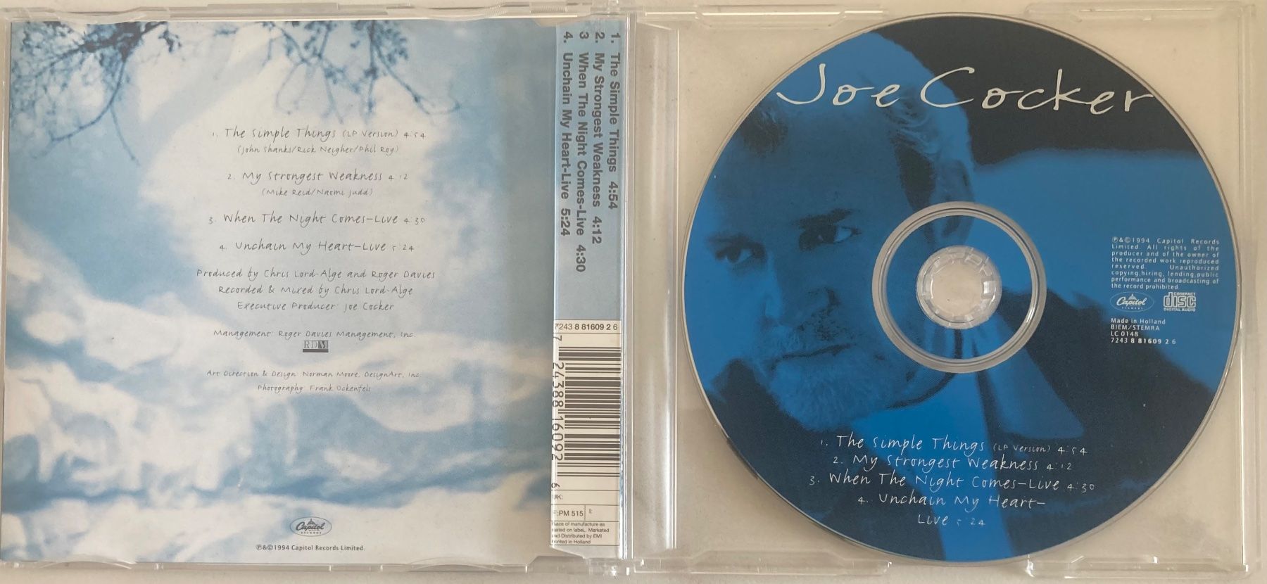 CD: JOE COCKER - THE SIMPLE THINGS – Usato da Poliez-Pittet venduto da Newtown-Records 1