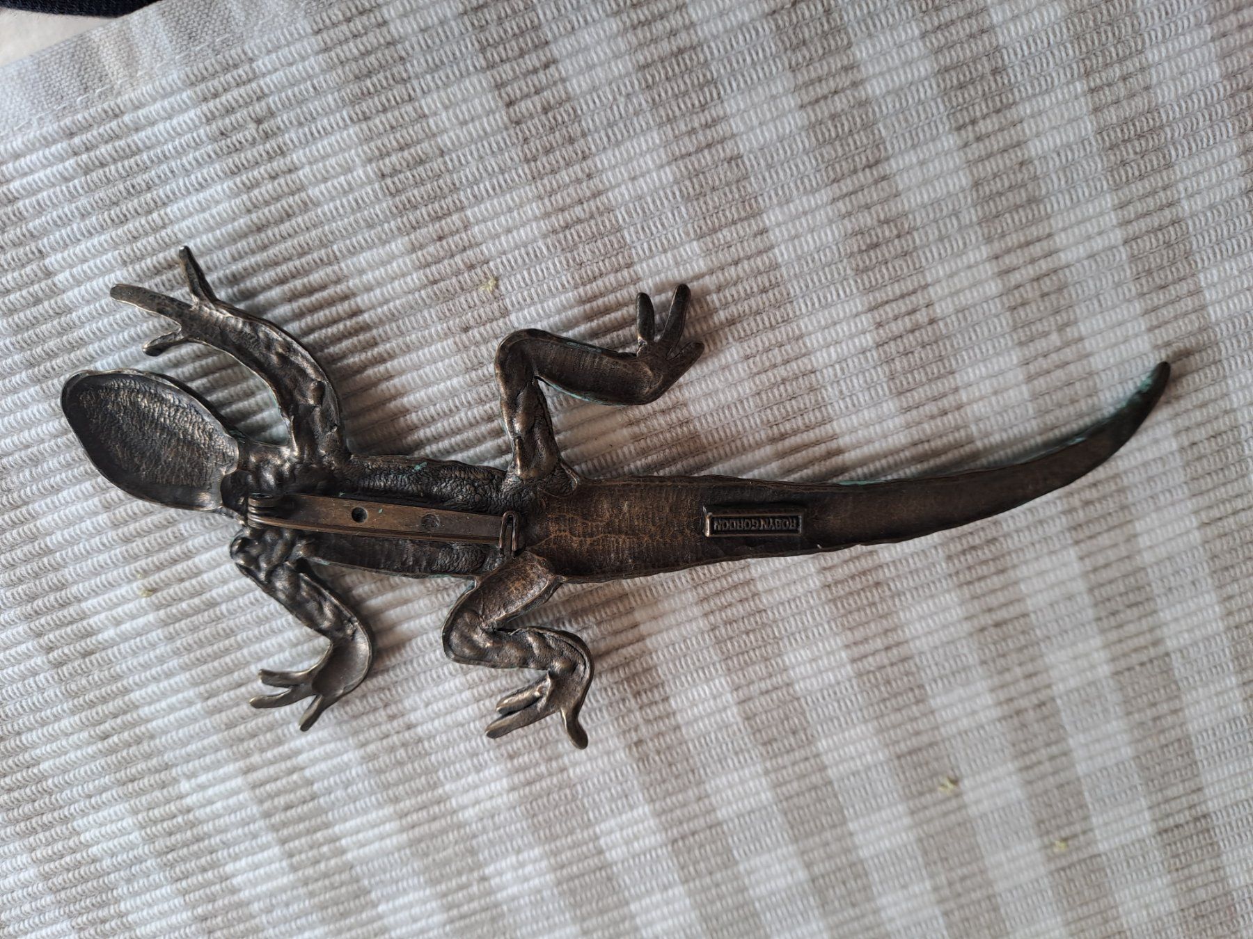 Spille & Fermagli: BROCHE LEZARD BRONZE – Usato da LAUSANNE venduto da KWEW 2