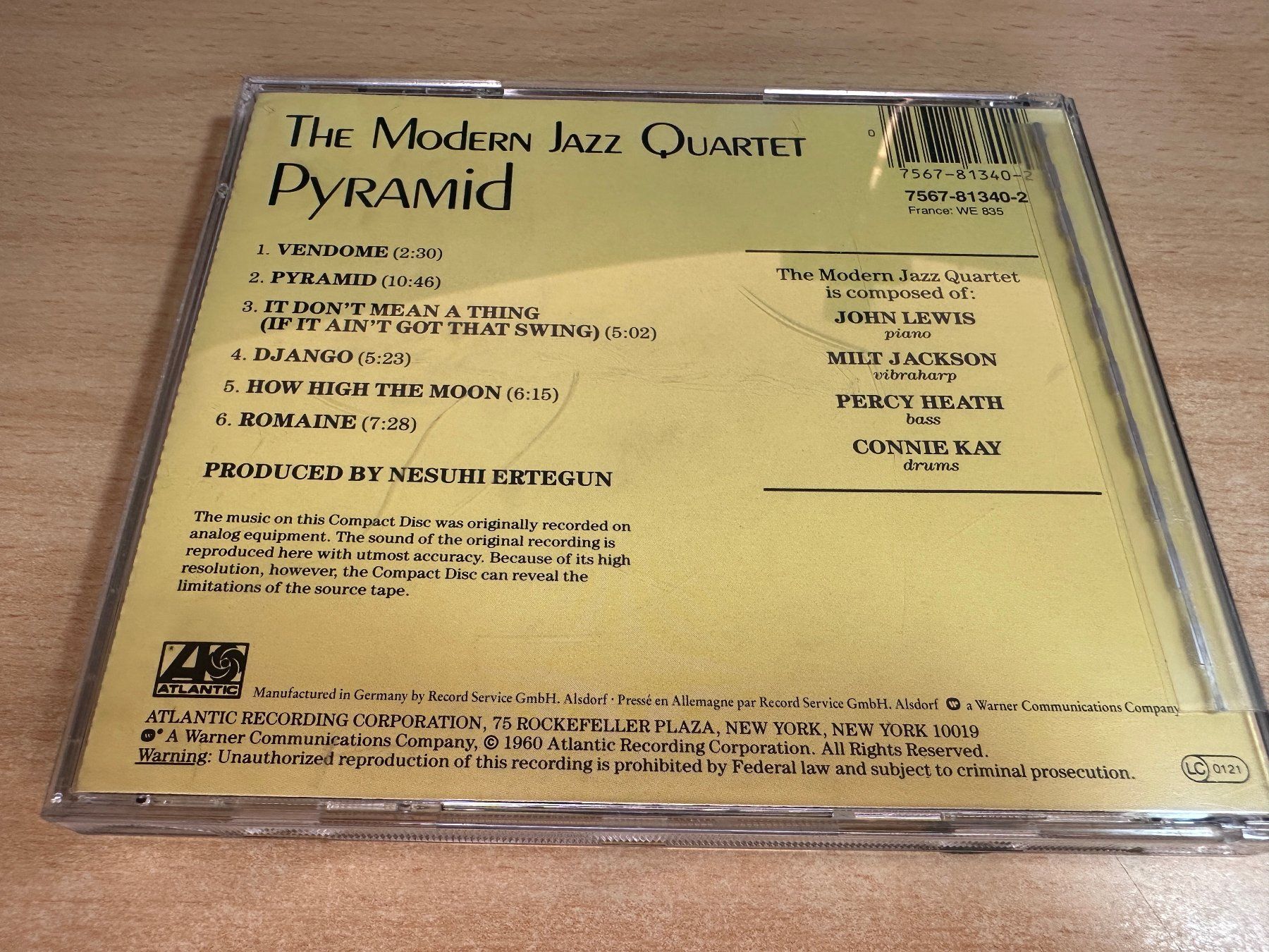 CD: Z4 The Modern Jazz Quartet – Pyramid – Usato da Rikon im Tösstal venduto da Alpenmutz 1