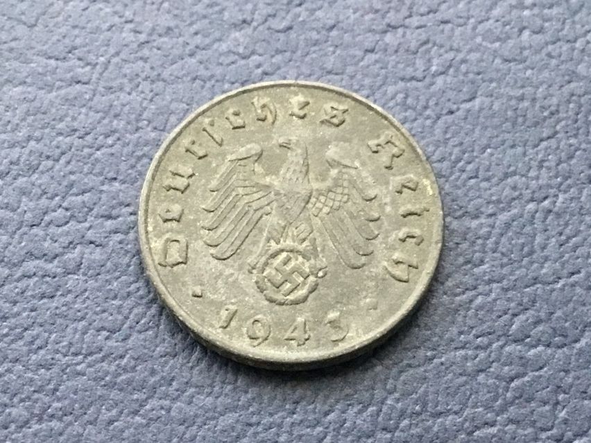 Tutti le monete: Drittes Reich 5 Reichspfennig 1943 A – Usato da St. Margrethen SG venduto da alfapeugeot10