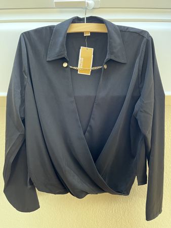 Michael Kors Bluse mit Goldkette – NEU – Gr. L – Passend zu